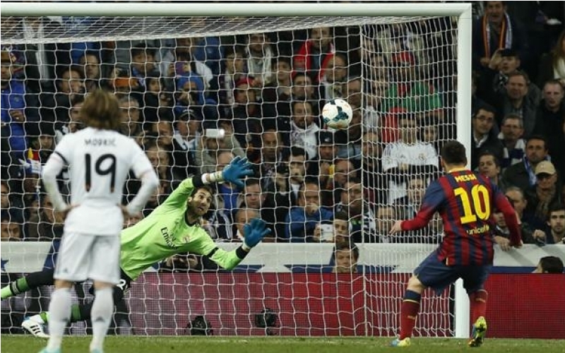 Los goles de Messi en el Bernabéu
