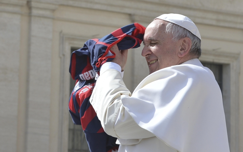 El Papa es el jugador nmero 12 de San Lorenzo frente a Boca